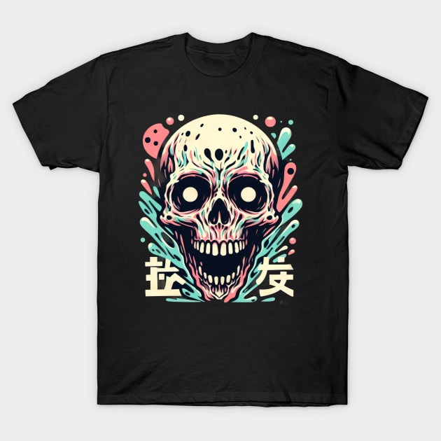 Pastel skull horror T-Shirt by Evgmerk